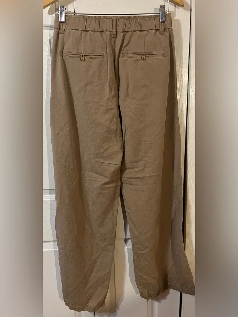 Quince Drapey Twill Pleated Trouser Baywood Size 6